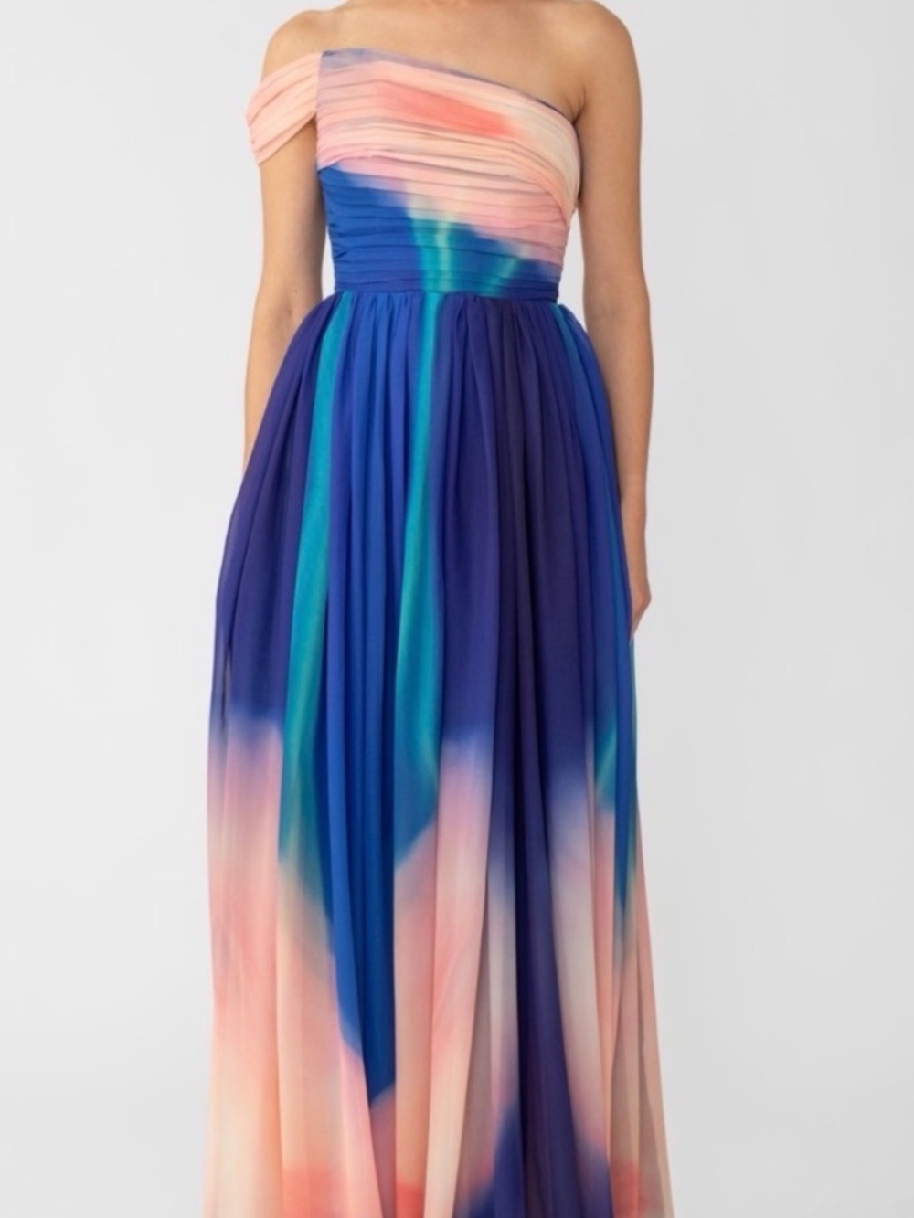 Sau Lee Gracelyn Maxi Dress Pink/Blue Ombré